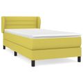 vidaXL Posteľný rám boxspring s matracom zelený 90x200 cm látka