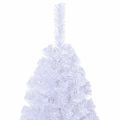 vidaXL Umelý vianočný stromček s hustým ihličím, biely 120 cm, PVC