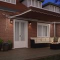vidaXL Automaticky zaťahovacia markíza s LED hnedá 500x300 cm