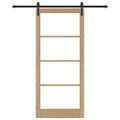 vidaXL Posuvné dvere ORKDAL Prírodná a čierna 93 x 211 cm