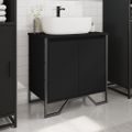 vidaXL Skrinka na umývadlo čierna 60x35x60 cm kompozitné drevo