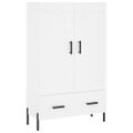 vidaXL Vysoká skrinka biela 69,5x31x115 cm kompozitné drevo