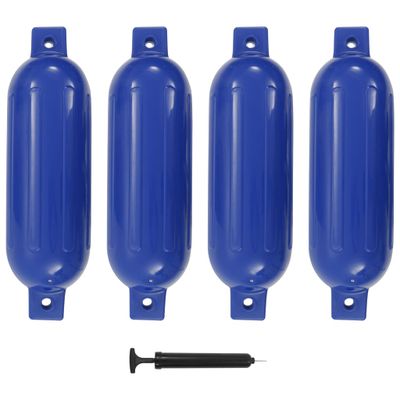 vidaXL Lodný nárazník 4 ks, modrý 51x14 cm, PVC