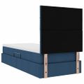 vidaXL Postel s úložným prostorem a matrací Modrá 100 x 200 cm látka