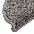 vidaXL Schodové rohože 15 ks 56x17x3 cm sivé, polkruhové