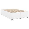 vidaXL Boxspring posteľ s matracom biela 160x200 cm umelá koža