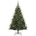 vidaXL Umelý skladací vianočný stromček 300 LED diód Zelená 180 cm
