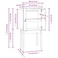 vidaXL Vysoká skrinka medovohnedá 60x40x120 cm masívna borovica