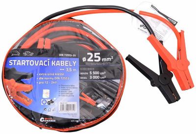Startovacie káble 25 dĺžka 3,5 m TÜV/GS DIN72553