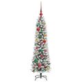 vidaXL Umelý vianočný stromček Biela 120 cm PVC, kov a plast