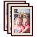 vidaXL Fotorámiky na stenu alebo stôl 3 ks tmavočervené 42x59,4 cm