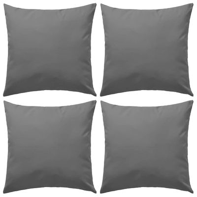 vidaXL Vankúše do exteriéru 4 ks 45x45 cm sivé