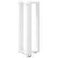 vidaXL Nohy konzolového stolíka v tvare T, 2 ks, biele, 38x25x(72-73) cm, oceľové