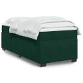 vidaXL Posteľný rám boxsping s matracom tmavozelený 80x200 cm zamat