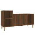 vidaXL TV skrinka hnedý dub 100x35x55 cm spracované drevo