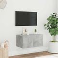 vidaXL TV nástenná skrinka s LED svetlami betónovo sivá 60x35x31 cm