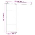 vidaXL Posuvné dvere s kovaním 76x205 cm ESG sklo a hliník