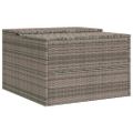 vidaXL Garáž na robotickú kosačku sivá 86x90x52/57 cm polyrattan