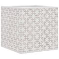 vidaXL skladacie úložné boxy 4 ks Krémovo 32x32x32 cm Netkaná textília