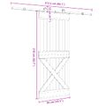 vidaXL Posuvné dvere NARVIK Prírodná a čierna 85 x 210 cm (213,5 cm)