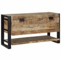vidaXL Úložná krabica s úložiskom Hnedá 80 x 35 x 45 cm Mangový masív