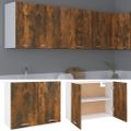 vidaXL Závesná skrinka “Lyon” dymový dub 80x31x60 cm spracované drevo