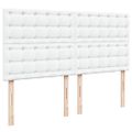 vidaXL Osmanský rám postele s matracmi biela 200x200 cm umelá koža