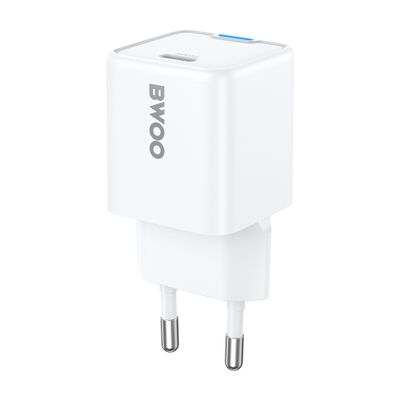 BWOO GaN PD wall charger 30W 1x USB-C port 1A white