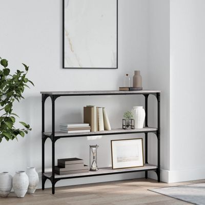 vidaXL Konzolový stolík sivý sonoma 100x22,5x75 cm kompozitné drevo