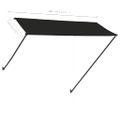 vidaXL Zaťahovacia markíza s LED 300x150 cm antracitová