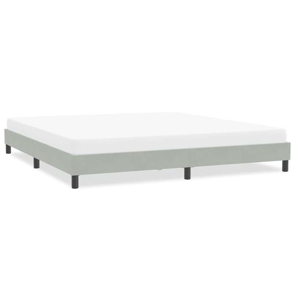 vidaXL Rám postele bez matraca Svetlosivá 200x220 cm Zamat