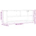 vidaXL TV skrinka dymový dub 100x31x39,5 cm kompozitné drevo a kov