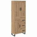 vidaXL Highboard 2 ks Remeselný dub 69,5 x 34 x 180 cm