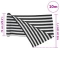vidaXL Tieniaca sieť antracitovo-biela 1,5x10 m HDPE 195 g/m²