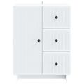 vidaXL Servírovacia skriňa Biela 66 x 34,5 x 90 cm Kompozitné drevo