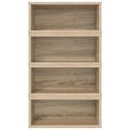 vidaXL Roh na skladovanie CD 4 ks Dub sonoma 40 x 17 x 17 cm