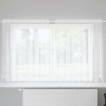 vidaXL Čipková záclona Biela 160 x 200 cm Polyester
