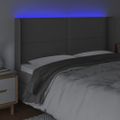 VidaXL Čelo postele sivé 163x16x118/128 cm umelá koža