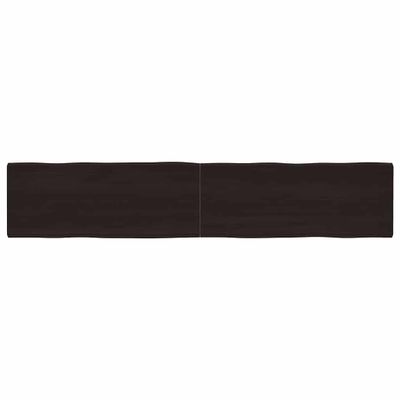 vidaXL Stolová doska tmavohnedá 200x40x(2-4)cm ošetrený masív hrany