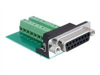 Sériový adaptér - 15 pin D-Sub (DB-15) (F) na 16-pinový terminálny blok