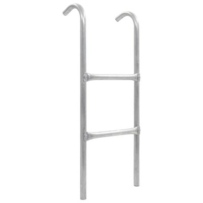 vidaXL Dvojstupňový rebrík k trampolíne, oceľ, strieborný 72 cm (vhodné pre výšku 65 cm)