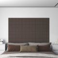 vidaXL Nástenné panely 12 ks sivohnedé 60x30 cm látka 2,16 m²