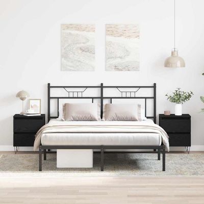 vidaXL Nočný stolík 2 pcs Čierny dub 40 x 35 x 50 cm Kompozitné drevo