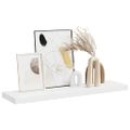 vidaXL Plávajúca nástenná polica, biela 90x23,5x3,8 cm, MDF