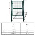 vidaXL Záhradná bránka s pletivom, plot, dvere, stena, mreža 100x150 cm