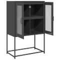 vidaXL Highboard Black 68x39x107 cm Oceľ