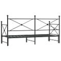 vidaXL Váľanda s kolieskom bez matraca Čierna 75x190 cm Oceľ