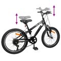 vidaXL Horský Bicykel 20 Palcov 6-Rýchlosť pre deti vo veku 5-8 rokov