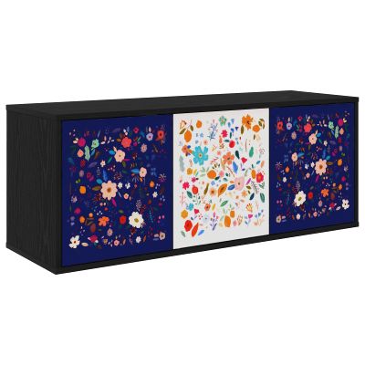 vidaXL Nástenný TV kabinet MAINZ 102 x 33 x 40 cm Čierny dub