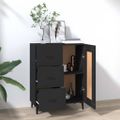 vidaXL Komoda čierna 69,5x34x90 cm spracované drevo